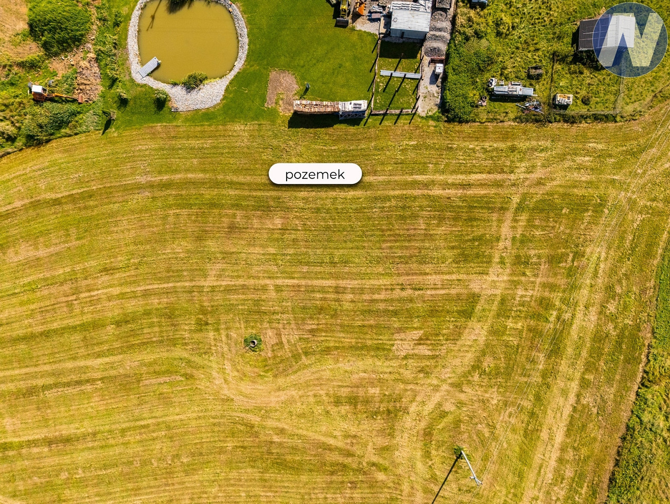 Prodej stavebního pozemku 2 943 m² – pohled 6