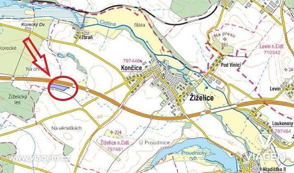 Prodej pole 1 526 m², Žiželice – náhled fotky 3