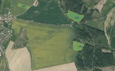 Prodej pole 15 359 m², Košice, okres Tábor