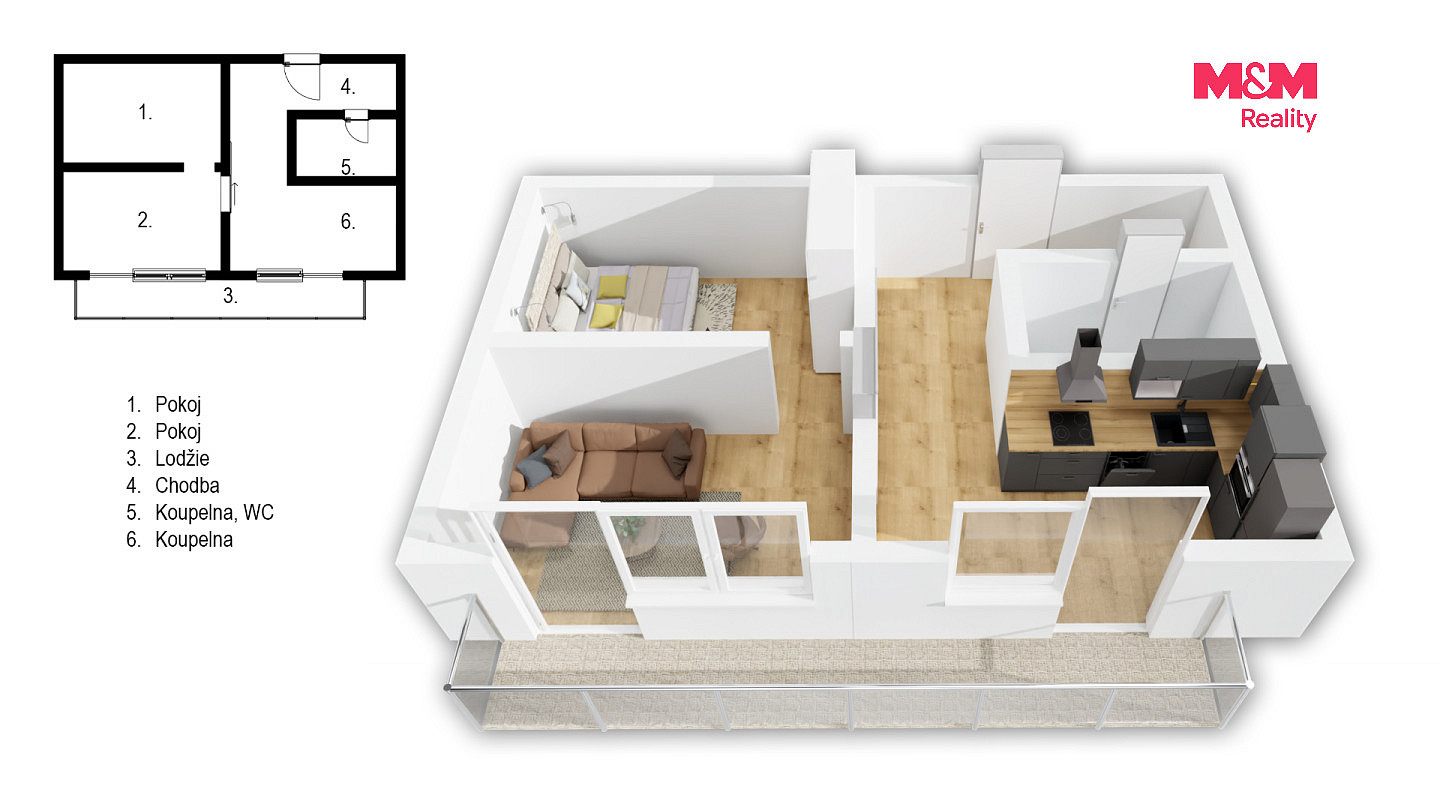 Prodej bytu 1+1 41 m² – fotografie 4