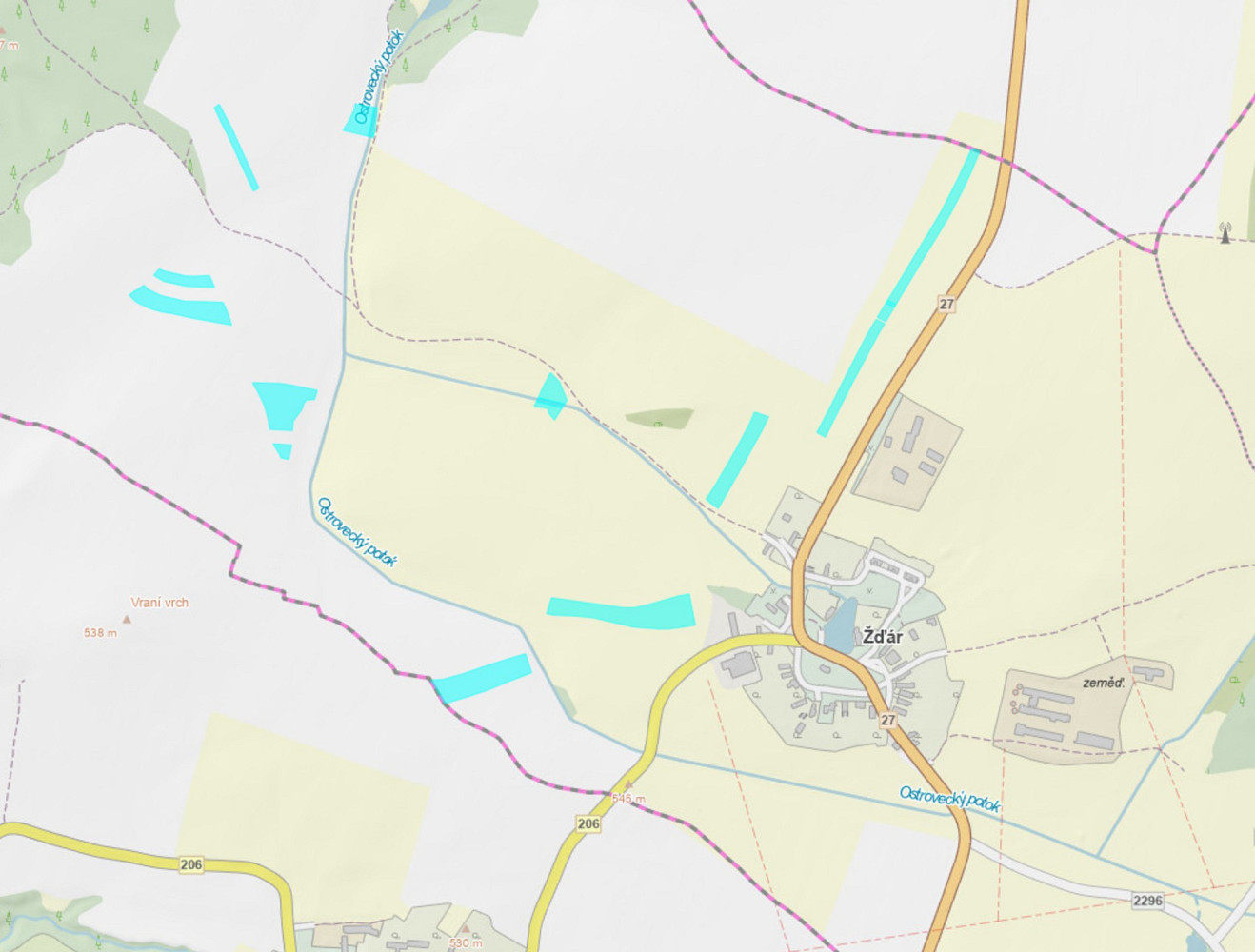 Prodej pole 44 456 m²