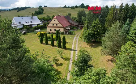 Prodej domu 400 m² s pozemkem 4 477 m², Rudná pod Pradědem - Stará Rudná, okres Bruntál