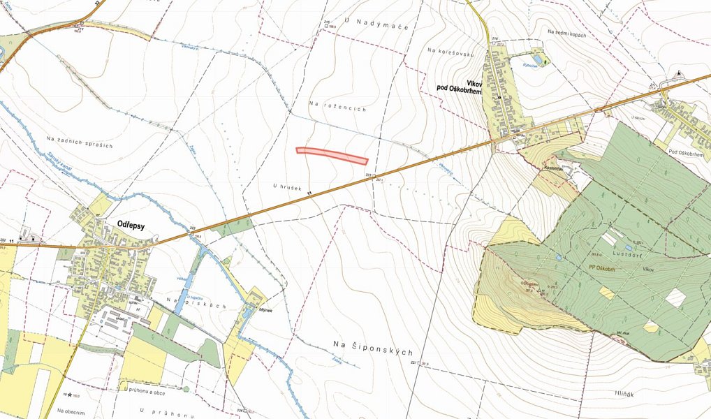 Prodej pole 13 941 m², Odřepsy – náhled fotky 2