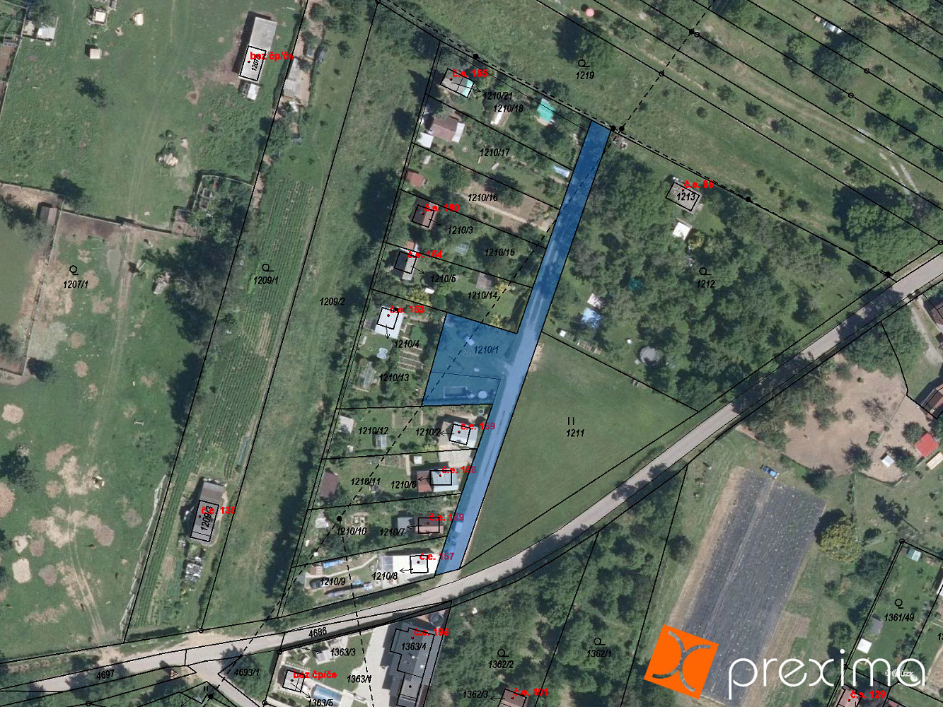 Prodej zahrady 61 m²