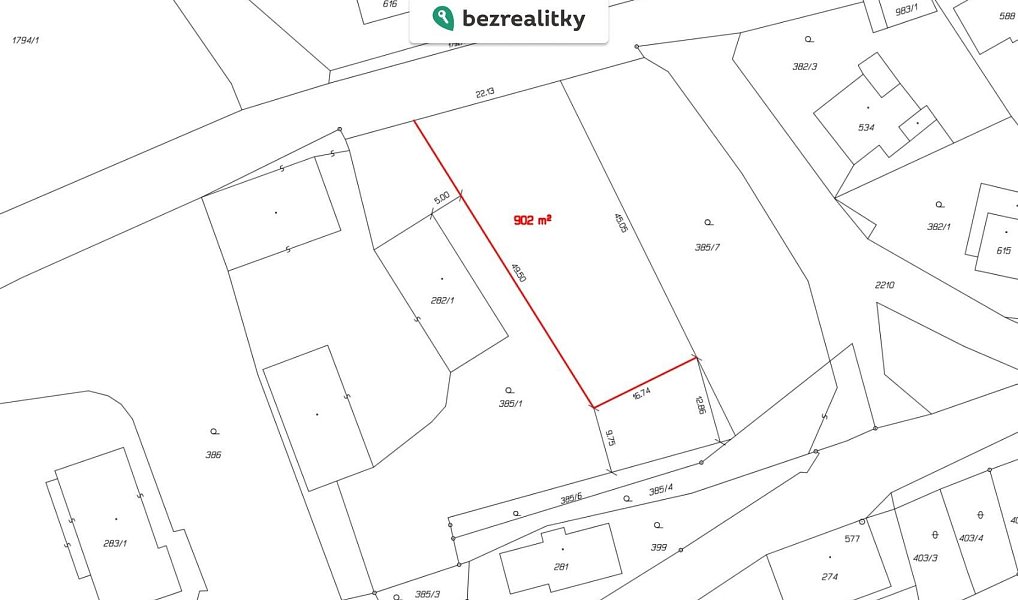 Prodej stavebního pozemku 902 m², Skalice u České Lípy – náhled fotky 3