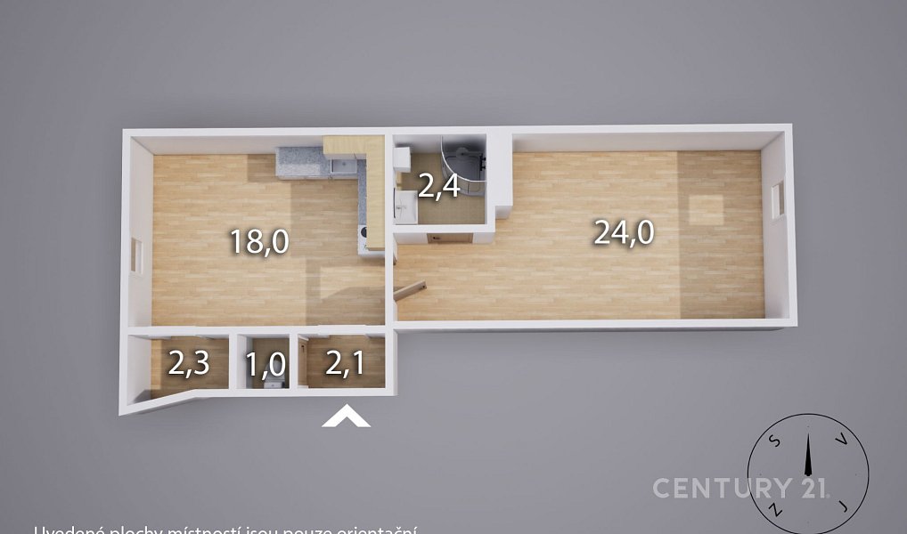 Pronájem bytu 2+kk 53 m², Děčín – náhled fotky 14