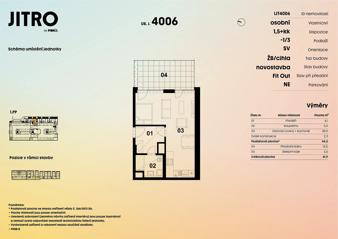 Prodej bytu 1+kk 42 m² — photo 2