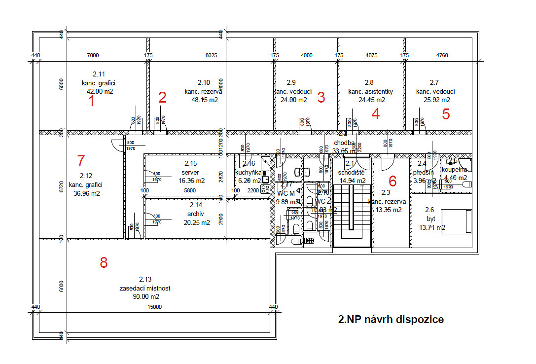 Pronájem kanceláře 350 m²