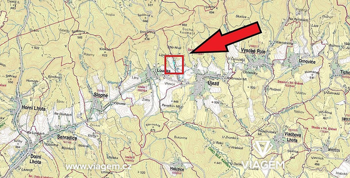 Les 9 311 m², Podíl 6 % o výměře 582 m² – pohled 2