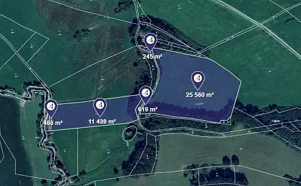 Prodej pole 4 791 m², Zákupy, okres Česká Lípa