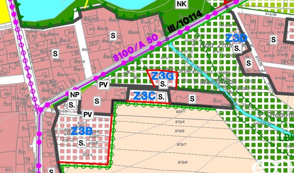 Prodej stavebního pozemku 673 m², Vestec – náhled fotky 2