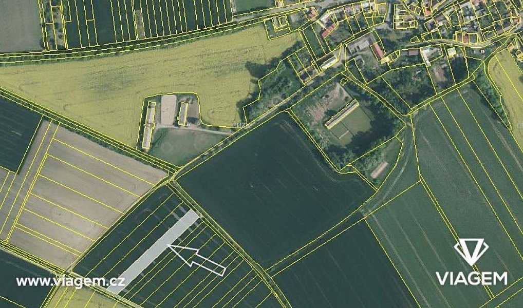 Prodej pole 991 m², Horní Moštěnice – fotka 1 z 5