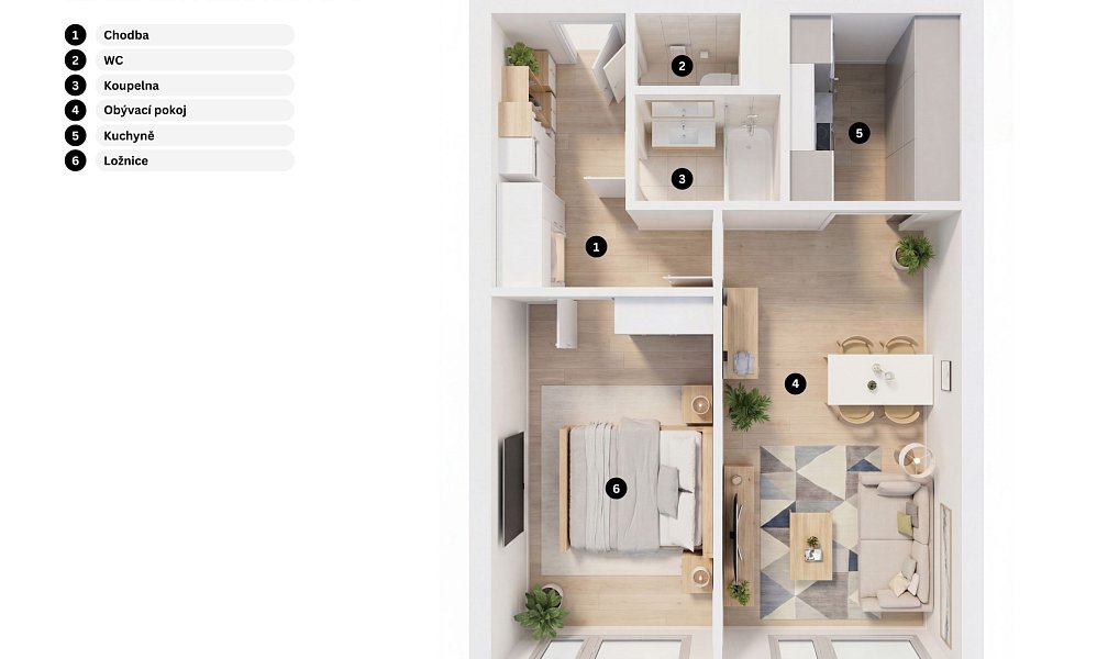 Prodej bytu 2+kk 46 m², Praha – náhled fotky 3
