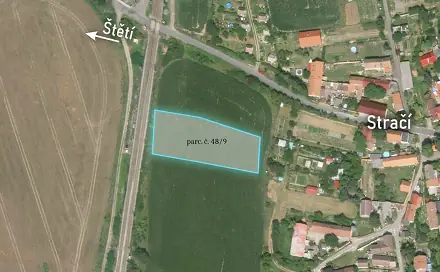 Prodej zahrady 3 000 m², Štětí - Stračí, okres Litoměřice