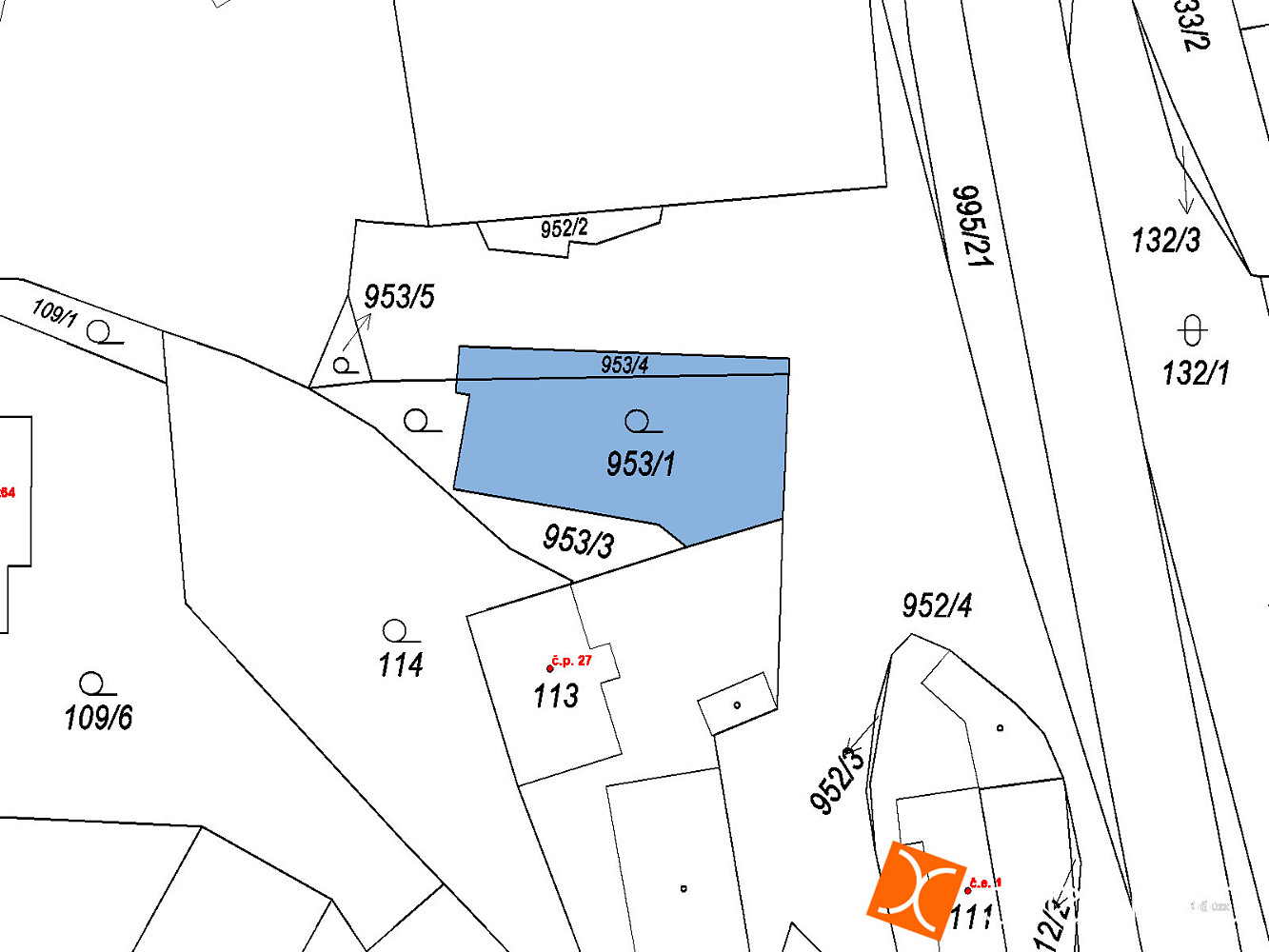 Prodej zahrady 51 m² – pohled 2