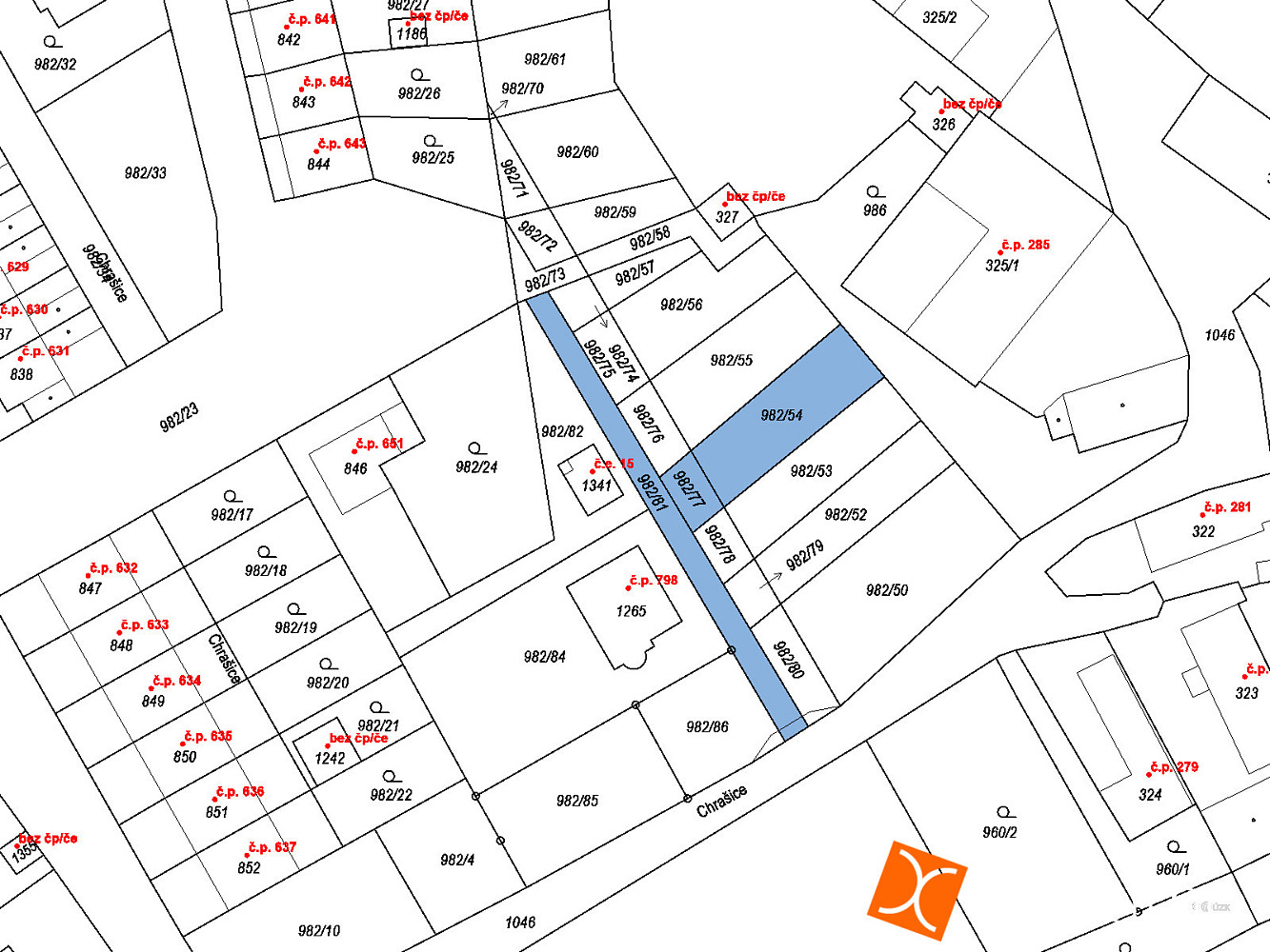 Prodej zahrady 382 m² – fotografie 2