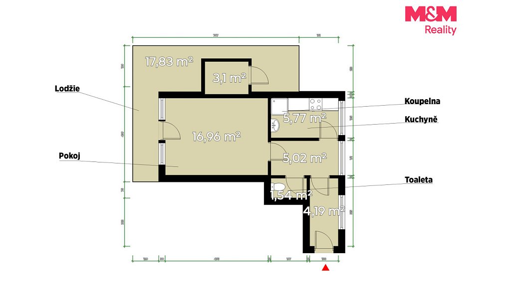 Pronájem bytu 1+1 34 m², Plzeň – náhled fotky 3