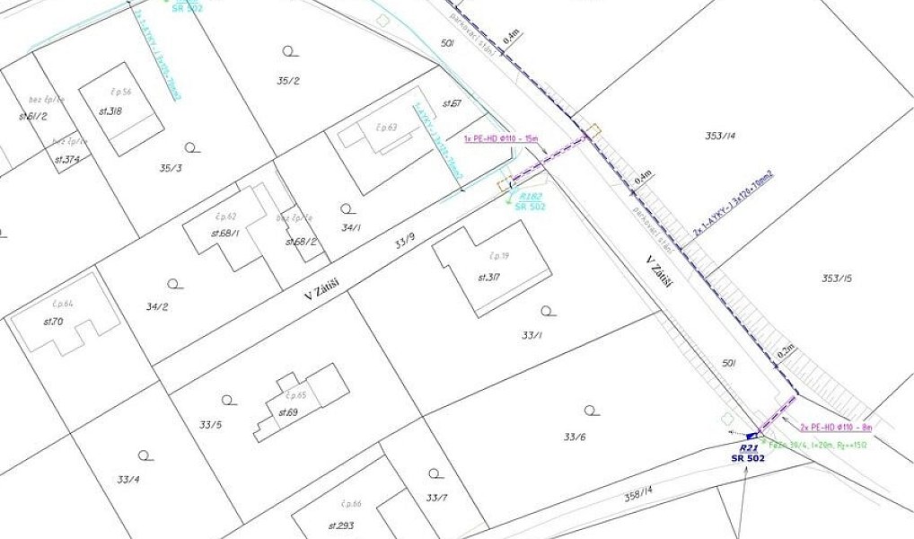 Prodej stavebního pozemku 1 045 m², Vonoklasy – náhled fotky 13