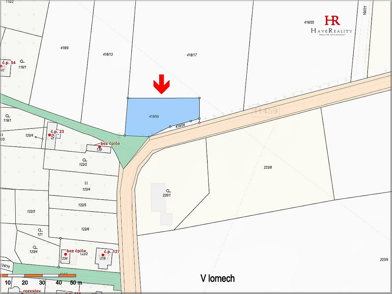 Prodej stavebního pozemku 783 m² – další