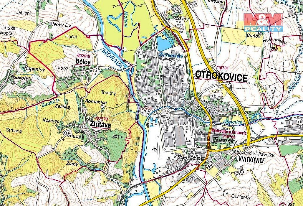 Prodej louky, 1302 m², Žlutava – pohled 5