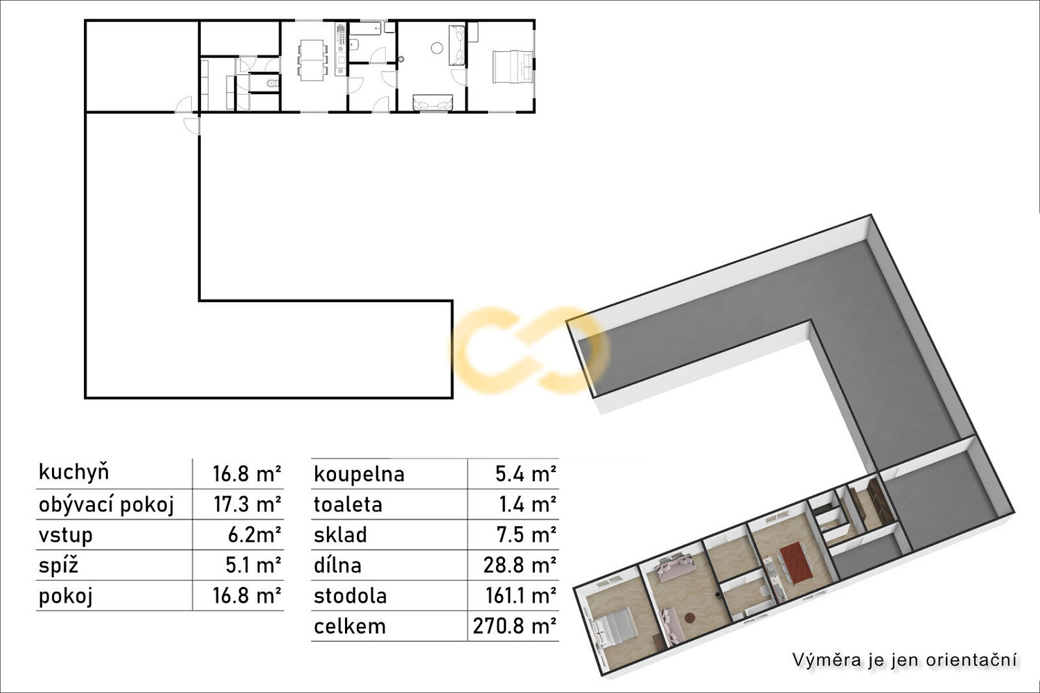 Prodej chaty/chalupy 300 m² s pozemkem 2 850 m² – fotografie 3