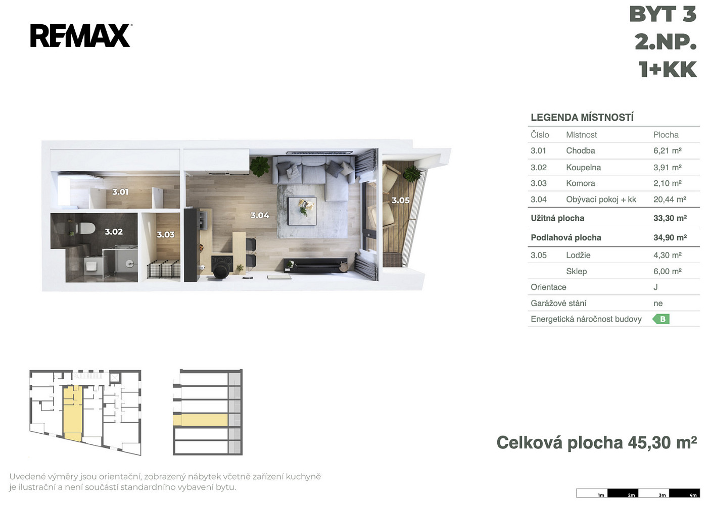 Pronájem bytu 1+kk 35 m² – fotografie 4