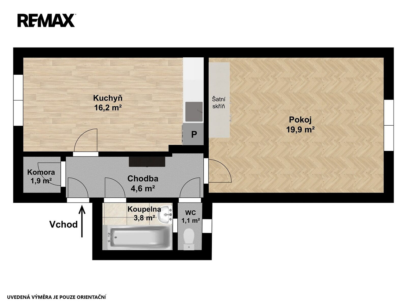Pronájem bytu 1+1 47 m² – fotografie 3