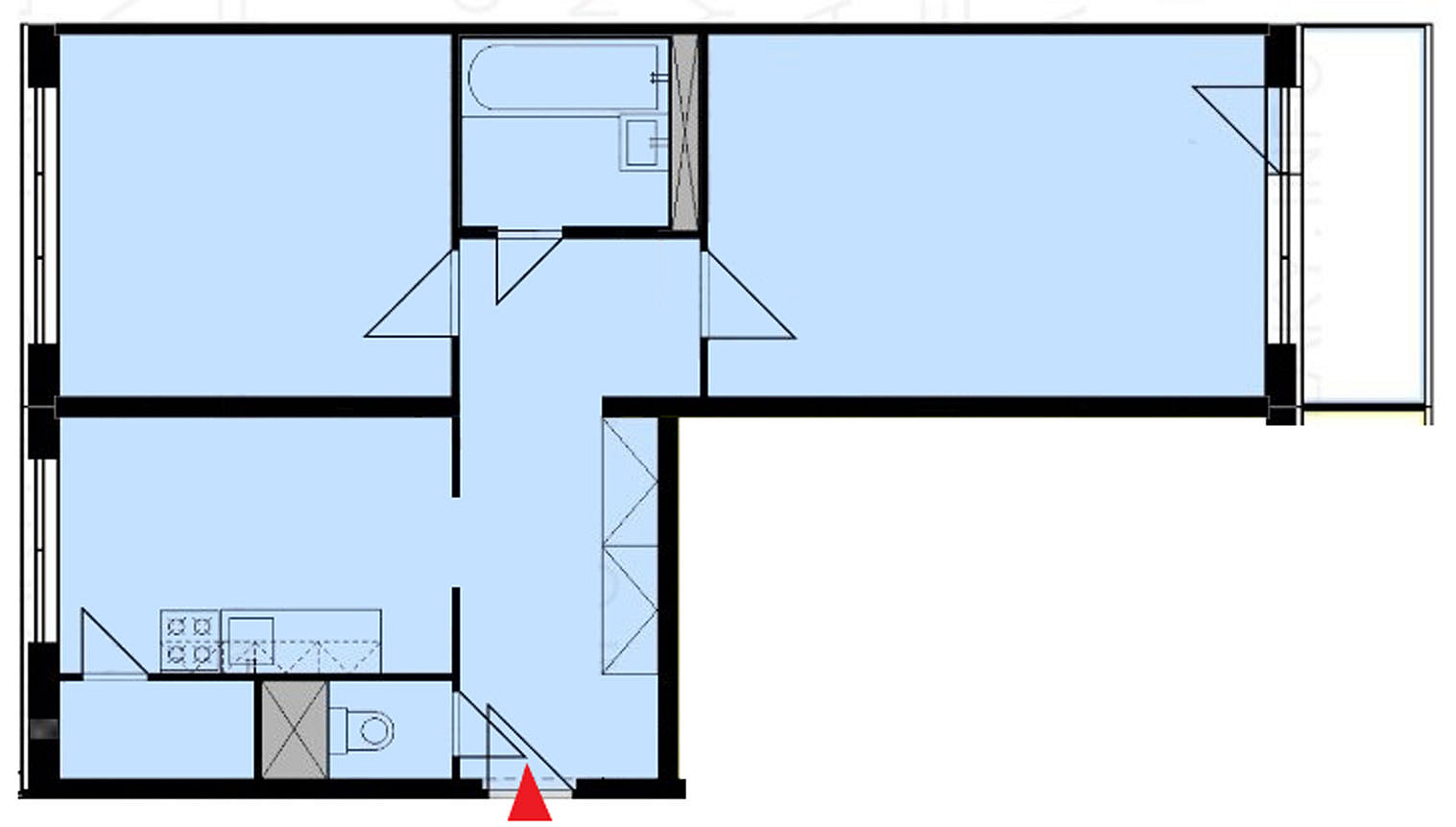 Pronájem bytu 2+1 58 m² — photo 2