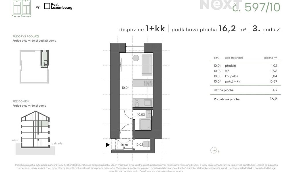Prodej bytu 1+kk 16 m², Praha – náhled fotky 2