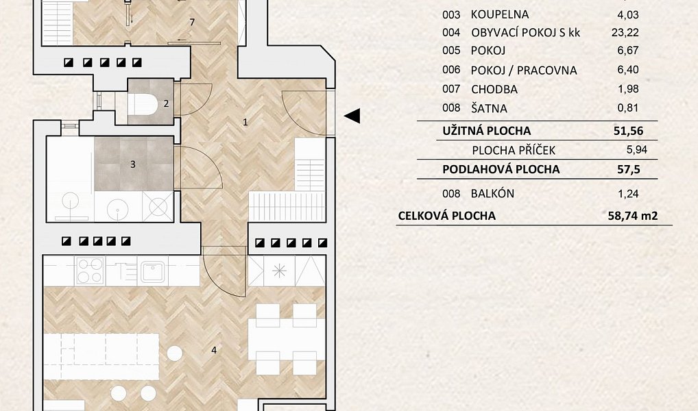 Prodej bytu 3+kk 57 m², Brno – náhled fotky 17