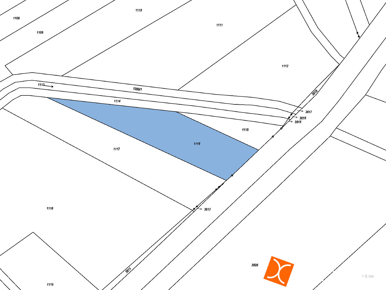 Prodej pole 626 m² – fotografie 2