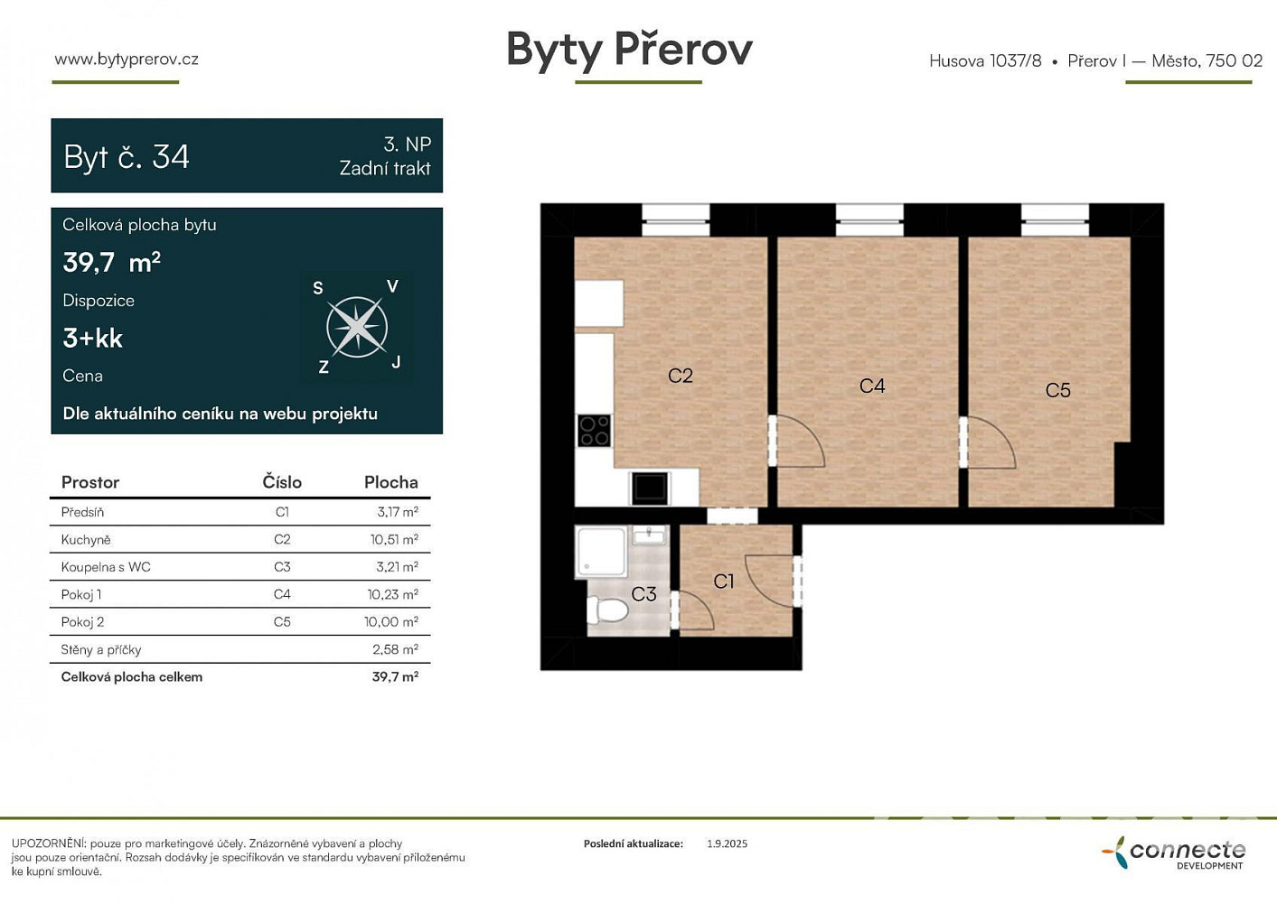 Pronájem bytu 3+kk 40 m² – fotografie 3