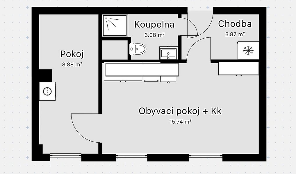 Pronájem bytu 2+kk 32 m², Brno – náhled fotky 14