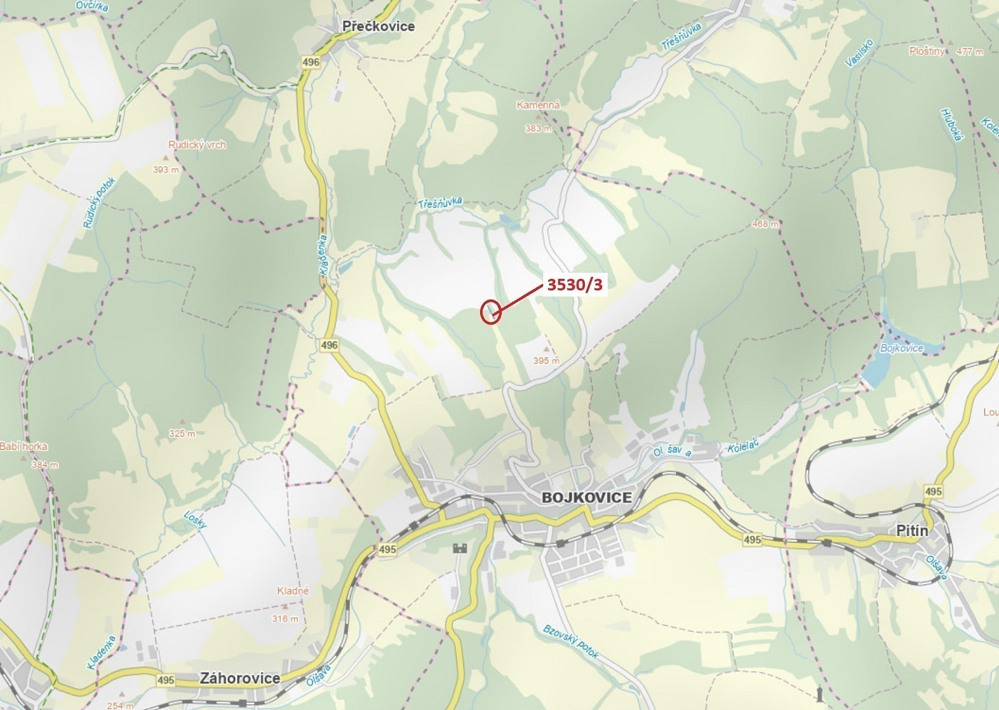 Dražba pozemku 537 m²