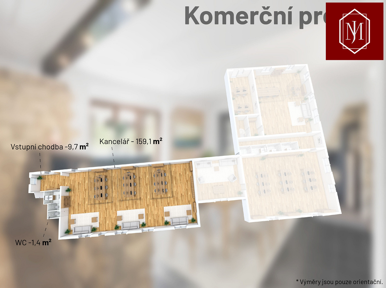 Pronájem kanceláře 185 m² – fotografie 4