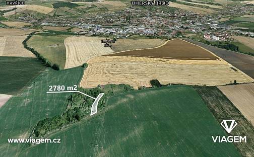 Prodej pole 2 780 m², Uherský Brod, okres Uherské Hradiště