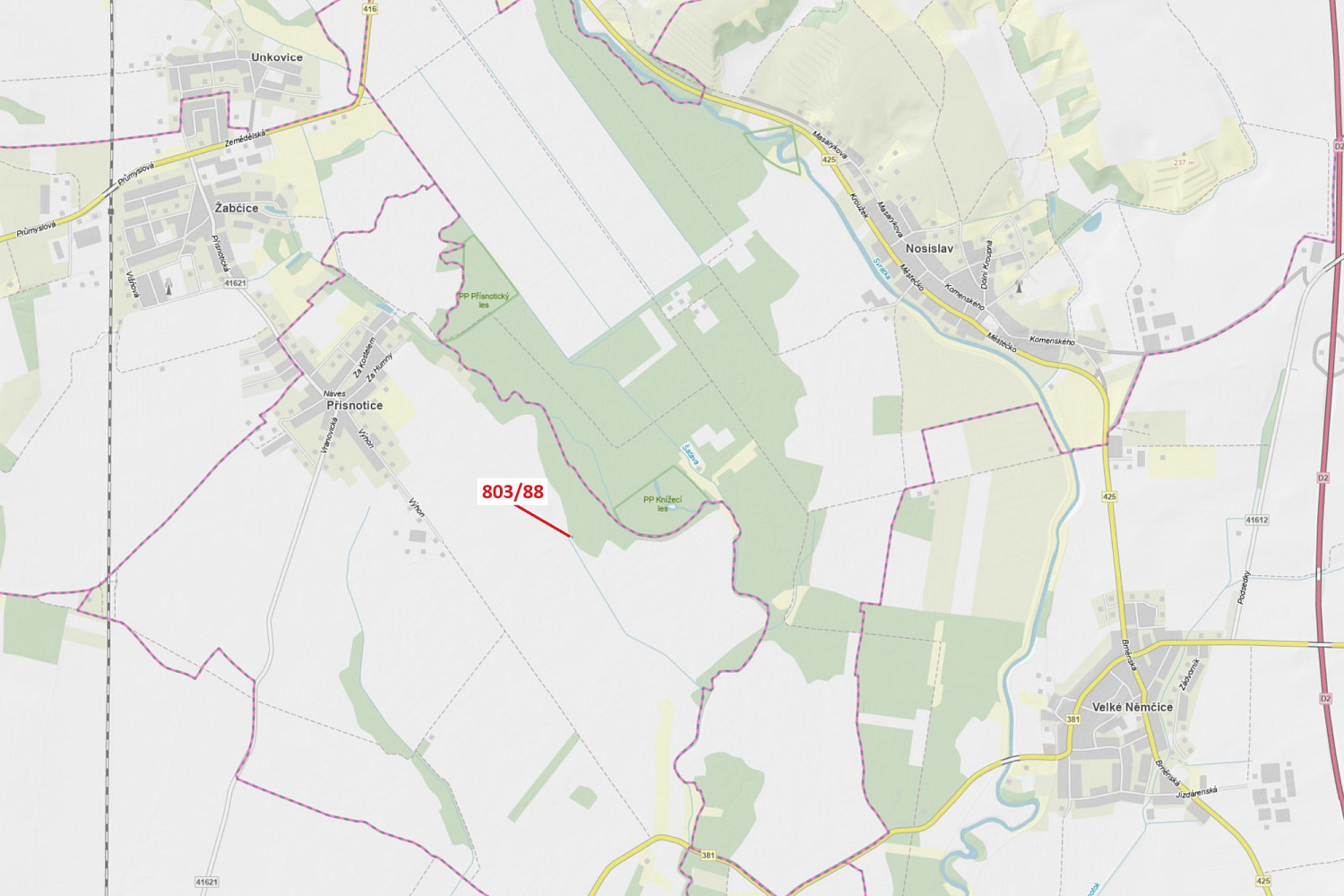 Dražba lesa 107 m²