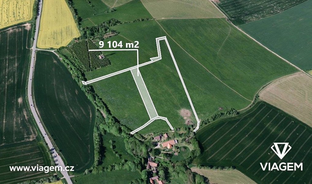 Prodej pole 2 029 m², Miličín – fotka 1 z 6