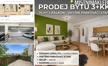 Prodej bytu 3+kk 74 m², U stadionu, Olomouc - Nová Ulice
