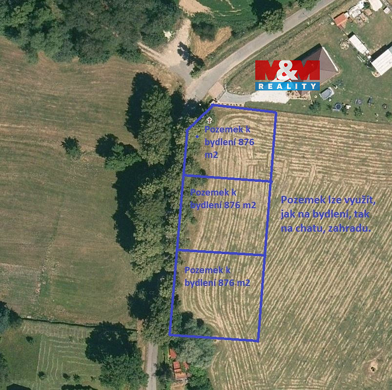 Prodej stavebního pozemku 2 629 m²
