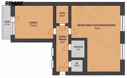 Prodej bytu 2+kk 54 m², Na Kopci, Jedovnice, okres Blansko