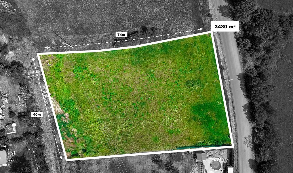 Prodej stavebního pozemku 3 430 m², Bystřany – náhled fotky 2