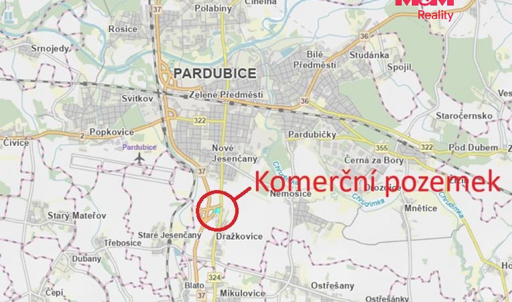 Prodej komerčního pozemku 13 602 m², Pardubice – náhled fotky 9