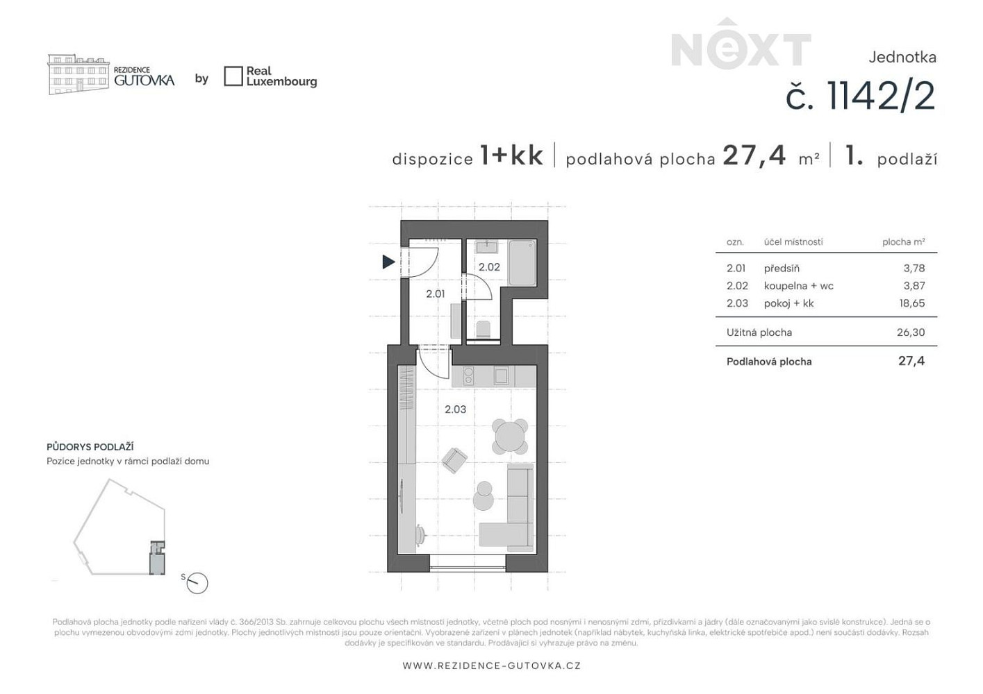 Prodej bytu 1+kk 26 m² — photo 2