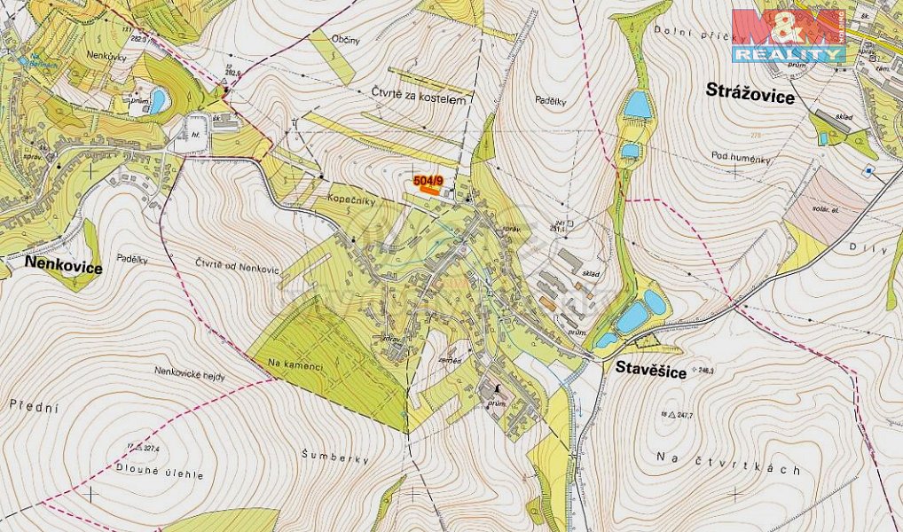 Prodej pole 616 m², Stavěšice – náhled fotky 2