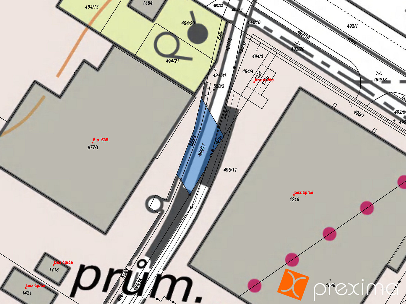 Prodej komerčního pozemku 78 m² – fotografie 3