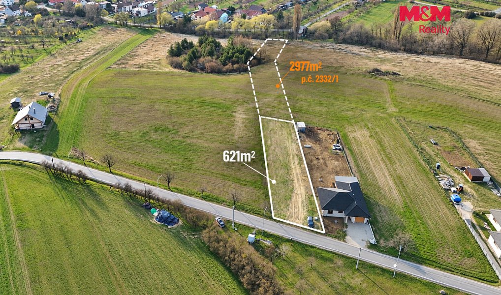 Prodej stavebního pozemku 621 m², Vřesovice – náhled fotky 2