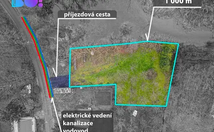 Prodej stavebního pozemku 1 966 m², Dub nad Moravou, okres Olomouc