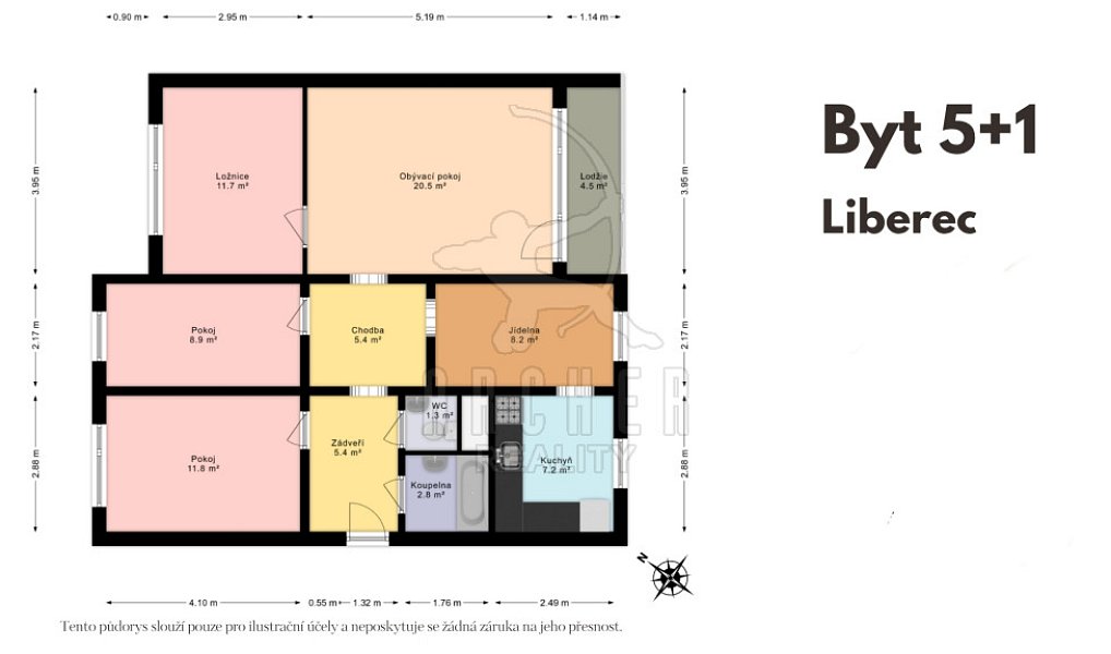 Prodej bytu 5+kk 91 m², Liberec – náhled fotky 22