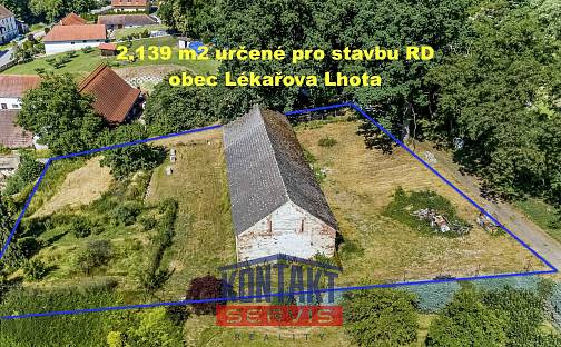 Prodej stavebního pozemku 2 139 m², Sedlec - Lékařova Lhota, okres České Budějovice
